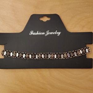 Mixed metal choker necklace